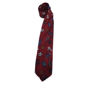 Pinnacle Red Novelty Sport Necktie Made in USA